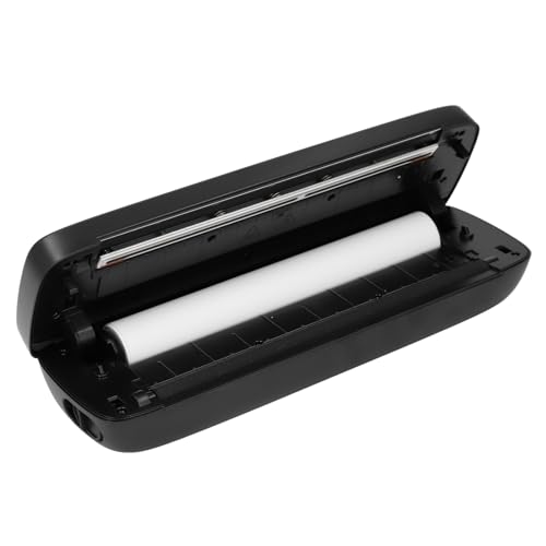 HURRISE Tragbarer A4-Thermodrucker, Verbindung mit Mobilgeräten für PDF-, Word-, Excel-, TXT- und JPG-Druck, USB/BT2.0- und BT4.0-kompatibel, für Büro, Studium, Reisen (Black) von HURRISE