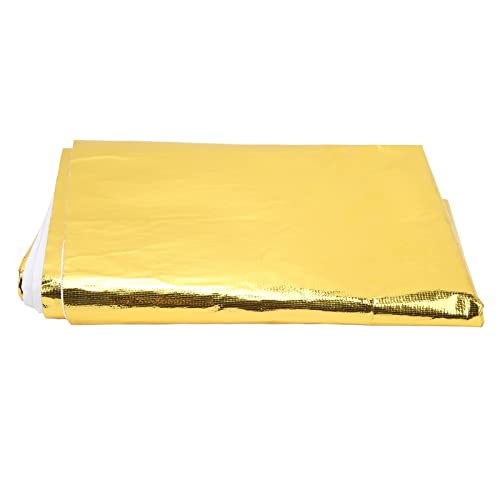 HURRISE Wärmeklebeband, 39 * 47in Wärme Reflektierender Isolierrollen Selbstklebungsreflektierend für das Wickeln von Kabel -Kraftstoffleitungen (GOLD) von HURRISE