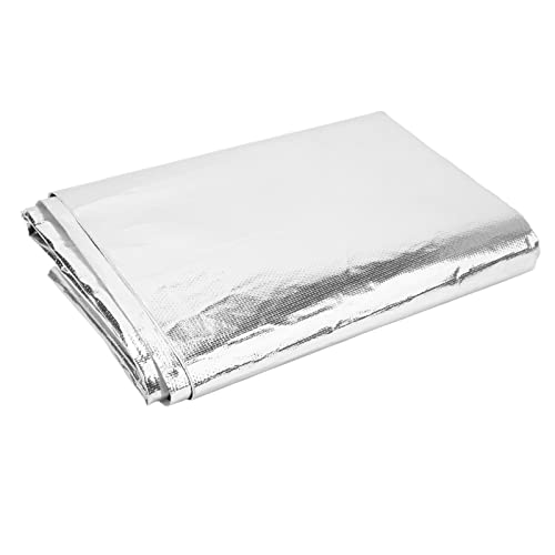 HURRISE Wärmeklebeband, 39 * 47in Wärme Reflektierender Isolierrollen Selbstklebungsreflektierend für das Wickeln von Kabel -Kraftstoffleitungen (SILVER) von HURRISE