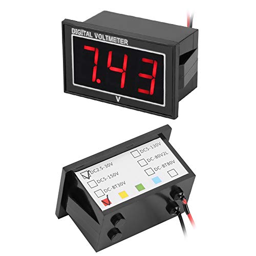 Volt Messgerät, Voltmeterspannungsmesser DC-Voltmeter, Spannungsfeld, Digitale LED-Voltmeter-stabile Leistung mit Zeiger (DC2.5-30 V) von HURRISE