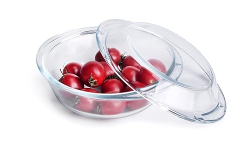 HUSANMP Rund Auflaufform aus Gehärtetem Glas, 0,5L Glas Backform mit Deckel für Backofen, Gefrierschrank und spülmaschinenfest HUSANMP Rund Auflaufform aus Gehärtetem Glas, 0,5L Glas Backform mit Deckel für Backofen, Gefrierschrank und spülmaschinenfest von HUSANMP
