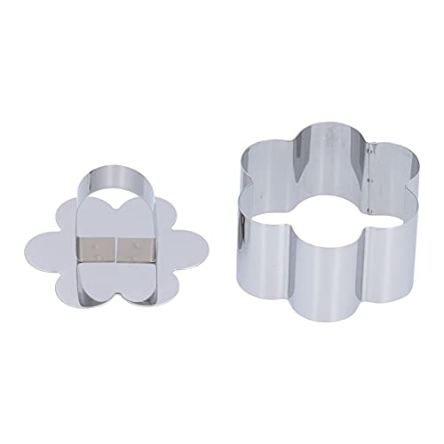 Edelstahl -Mousse -Ringform für Dessertringe, Salate und Backen. Sicher für Ofen, Geschirrspüler, Ideal Zum Formen und Schichten (Welle) von HUSHUI
