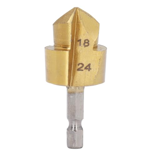 HUSHUI 1/4in -Hex -Schaft -Countersink -Bohrer, Hochgeschwindigkeitsstahl mit Ti -Beschichtung für Lochöffnung, Robust und Praktisch mit Ausgezeichneter Chipentfernung für PPR von HUSHUI