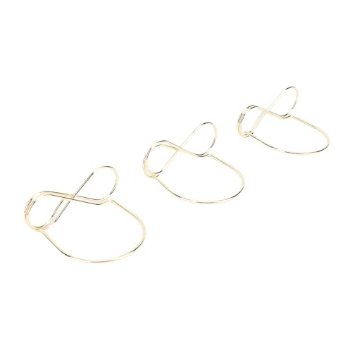HUSHUI 15PCS Tisch Nummer Halter Gläser Form Multifunktionale Slick Finish Eisen Draht Bild Halter (Gold) von HUSHUI