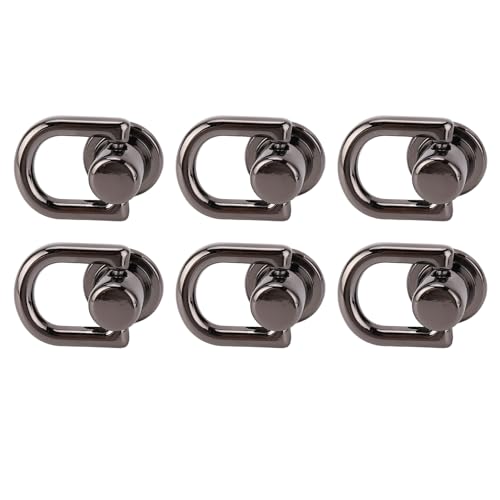 HUSHUI 20pcs D Ring Nieten, 360 Grad Rotierende Metallschraubenstudent (Grau) von HUSHUI