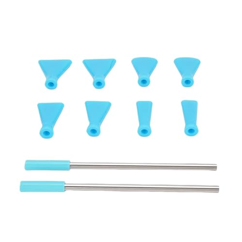 HUSHUI 2pcs Edelstahlstroh 8pcs Blasdüsen Set Multifunktional Acrylgießlackierungen (Blau) von HUSHUI