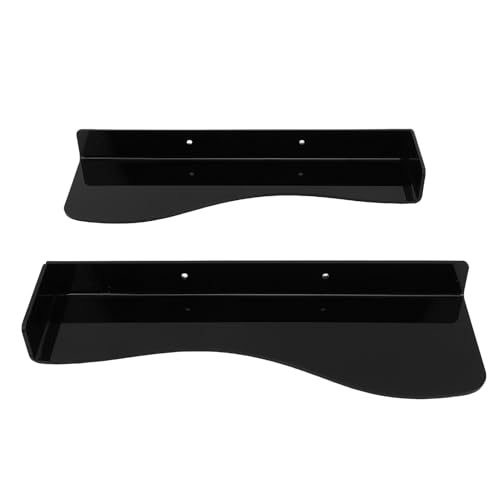 HUSHUI 2pcs Schwimmende Schuhdisplay -Regal -Raumsparende Acryl 6,6 -lb -Traglager L Form Floating Schuhständer für High Heels Flats Turns Sneakers (Schwarz) von HUSHUI