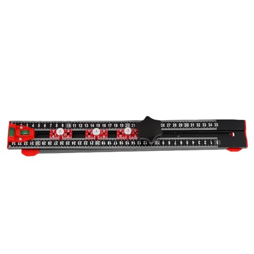HUSHUI 4 in 1 Bohrposition Lineal 35 Cm Einstellbar T Quadratischer Multi -Winkel -Messschrank Hardware -Jig -Schubladen -Türloch -Vorlage Schwarz von HUSHUI
