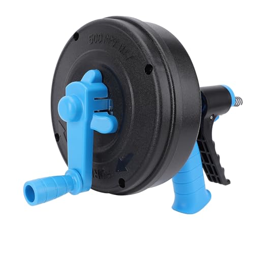 HUSHUI Abflussreinigungsmaschine, 65 Mio. Stahlfeder Flexible Klempnerschlange mit 2 Betriebsmodi für 50 Bis 75 Mm Rohre (5m Frühling) von HUSHUI