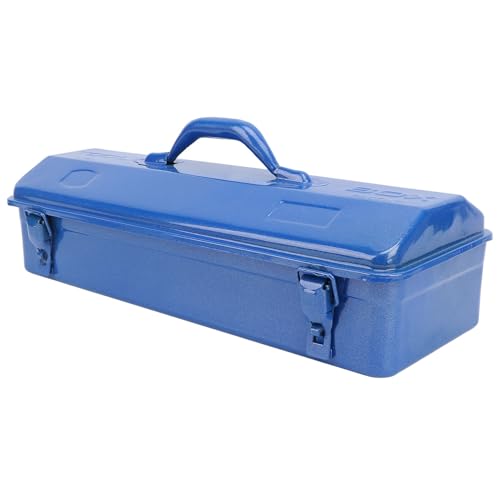HUSHUI Blue Toolbox, Kompakt Tragbarer Metall -Tool -Speicherorganisator mit Robustem Hochlastdesign für Workshop Garage Car Job Site (410 Toolbox) von HUSHUI