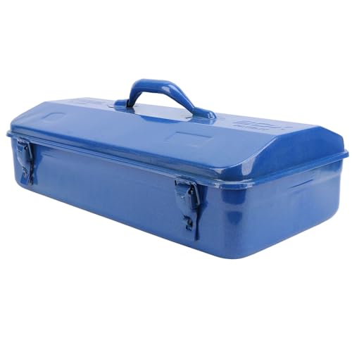 HUSHUI Blue Toolbox, Kompakt Tragbarer Metall -Tool -Speicherorganisator mit Robustem Hochlastdesign für Workshop Garage Car Job Site (450 Toolbox) von HUSHUI