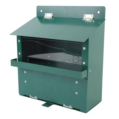 HUSHUI Eisen -Eichhörnchen -Feeder mit Transparenter Acrylplatte, Gartenfutterkasten Im Freien, Picknicktisch Zusammengebaut, Tischständer von HUSHUI
