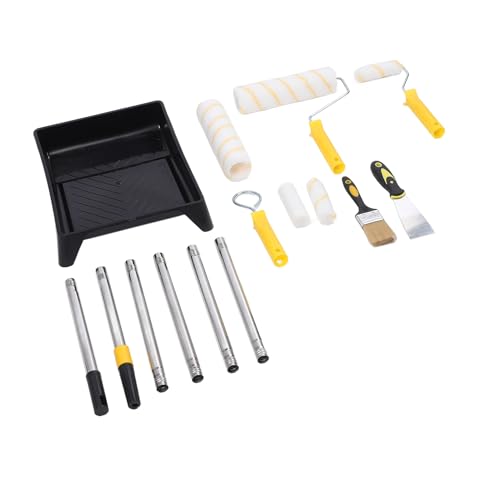 HUSHUI Farbroller-Set mit Abdeckungen, Edelstahlstäbe, Pinselablage, Professionelles Wandmaler-Werkzeugset für Deckenmöbel HUSHUI Farbroller-Set mit Abdeckungen, Edelstahlstäbe, Pinselablage, Professionelles Wandmaler-Werkzeugset für Deckenmöbel von HUSHUI