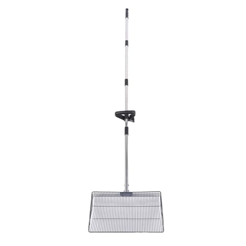 HUSHUI Großer Metallhuhn -Kitzelschöpfer Einstellbares Langes Griff Teleskop Edelstahl Huhn Coop Wurf Sifting Schaufel für Katze von HUSHUI