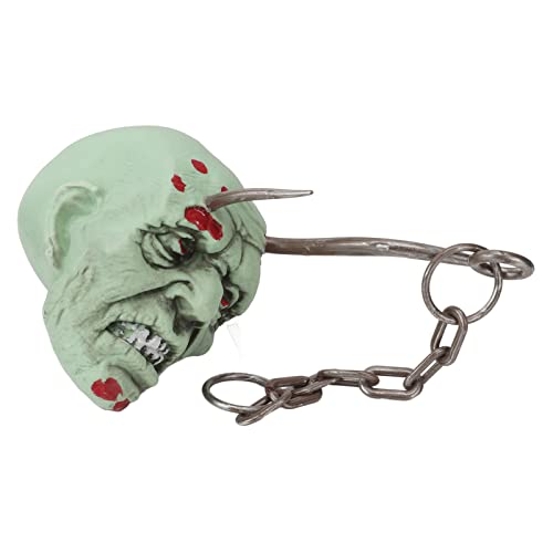 HUSHUI Halloween Hanging Head, Gruselige Blutige Lebensechte Details mit Starker Metallkette, für Party Game Garden Haunted House Cosplay HUSHUI Halloween Hanging Head, Gruselige Blutige Lebensechte Details mit Starker Metallkette, für Party Game Garden Haunted House Cosplay von HUSHUI