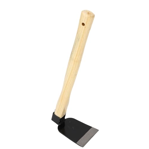 HUSHUI Hand-Hacke, Ergonomisches Holzgriff-Garten-Unkraut Bekämpfung Werkzeug aus Kohlenstoffs Tahl mit Doppeltem Sicherheits-Anti-Rutsch-Design für Garten-und Strand Aktivitäten zu von HUSHUI
