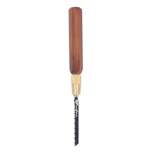 HUSHUI Handsägen Kit Sechskantgeformte Rosenholzgriff und 5 Puzzlernblätter Abnehmbarer Holzbearbeitungssäge Abnehmbar von HUSHUI