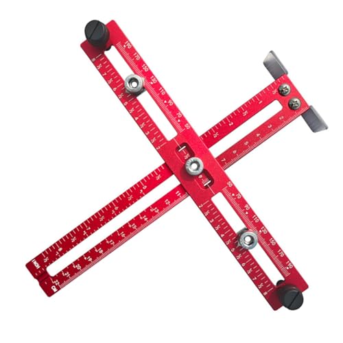 HUSHUI Kabinettshardware -Schablone, Einstellbare Handlungsvorlage -Werkzeug -Lokator -Bohrführer aus Aluminiumlegierungen mit Hoher Genauigkeit für Küchenschubladenschrankknöpfe von HUSHUI