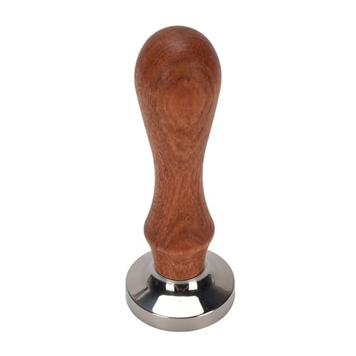HUSHUI Kaffee-Tamper 30mm Edelstahl Kaffee Gemahlener Press Werkzeug mit Holzgriff für Cafe Home von HUSHUI