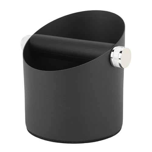 HUSHUI Kleine Kaffee -Knockbox Kohlenstoffstahl Kaffee Gelände Behälter Abfallbehälter für den Haushalt (Schwarz) von HUSHUI