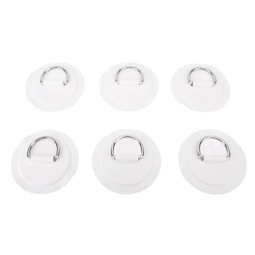 HUSHUI Kreisförmiges D Ring Pad Patch Edelstahl D Ringflecken Kit für Aufblasbare Boote, Flöße, Kajaks mit PVC -Pflaster, Geeignet für Verschiedene Wassertransporte Geeignet (Weiß) von HUSHUI