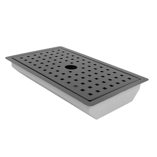 HUSHUI Küchenspüle, Edelstahlstangenspüle mit Rutschfantem Tablett und Maschenabdeckung für Arbeitsplatten -Apartment -Tee -Bar Wasseraufnahme (Schwarz) von HUSHUI