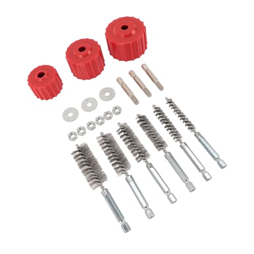 HUSHUI Kupferrohrreiniger, 1/2 3/4 1 Zoll Rohrbürste mit Edelstahldrahtborsten und Innerer Verriegelungsmechanismus, für Bronzerohre Messingrohre Armaturen Lötwesen Schweißen Löten HUSHUI Kupferrohrreiniger, 1/2 3/4 1 Zoll Rohrbürste mit Edelstahldrahtborsten und Innerer Verriegelungsmechanismus, für Bronzerohre Messingrohre Armaturen Lötwesen Schweißen Löten von HUSHUI