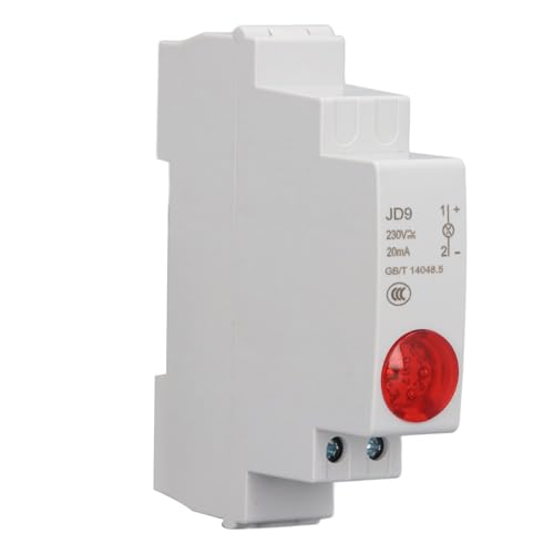 HUSHUI LED-Signalleuchte, DIN-Schienen-LED-Anzeigeleuchte, Stromkreissignalanzeige, Schienentyp-LED-Anzeige Verteilerkasten AC DC (Rot) von HUSHUI