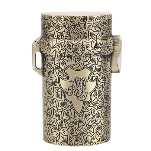 HUSHUI Metallspeicherflasche Wassersicher Multifunktionaler Aluminiumlegierung Luftdichtem Behälter für Campingreisen Im Freien (Bronze) von HUSHUI