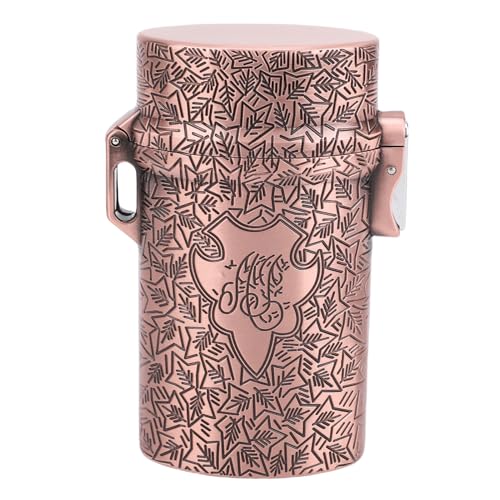 HUSHUI Metallspeicherflasche Wassersicher Multifunktionaler Aluminiumlegierung Luftdichtem Behälter für Campingreisen Im Freien (Rotkupfer) von HUSHUI