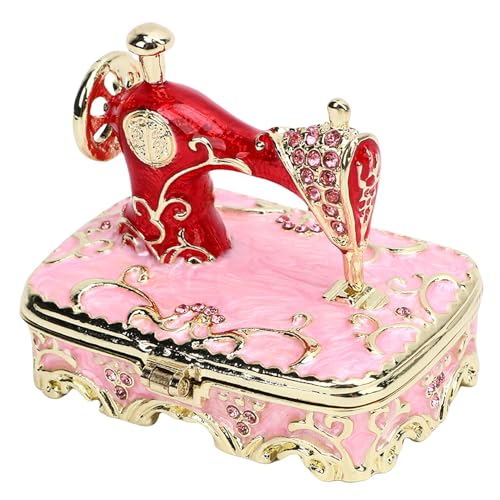 HUSHUI Nähmaschine Tischlader Zinklegierung Multifunktional Exquisite Vintage -Nähmaschinen Schmuckschatulle für Zuhause (Rosa) von HUSHUI