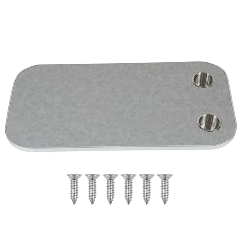 HUSHUI Rechteckiger RV-Tisch, 400x800mm Massivholz RV-Tisch Abnehmbarer Marine Tisch mit 2 Tassen-Haltern RV Yacht Caravan (Grau) von HUSHUI
