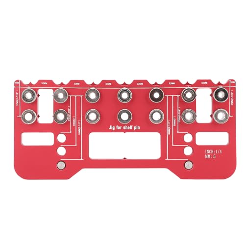 HUSHUI Regal Pin Jig Kit Bohranleitung Vorlage Werkzeug Holzbearbeitung Möbel Garderobe Türgriff Einstellbares Loch Stanzpositionierer Rot HUSHUI Regal Pin Jig Kit Bohranleitung Vorlage Werkzeug Holzbearbeitung Möbel Garderobe Türgriff Einstellbares Loch Stanzpositionierer Rot von HUSHUI