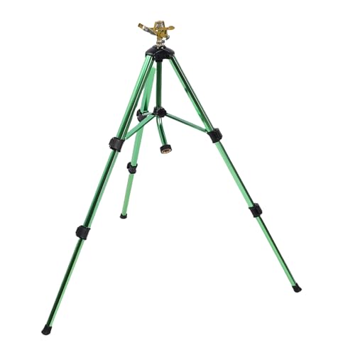 HUSHUI Schlagregner, Stativbasis, Robuster Messingregner, Große Flächenabdeckung, 3/4-Zoll-Anschluss, Verlängerungsbeine für Hof, Rasen, Garten von HUSHUI