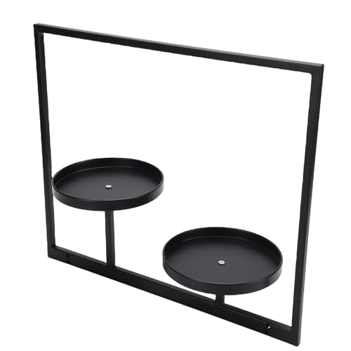 HUSHUI Schwimmendes Pflanzenregal, Moderne Metallbilderrahmen Wandpflanzenhalter, Platzsparstand für Wandfensterdekoration von HUSHUI