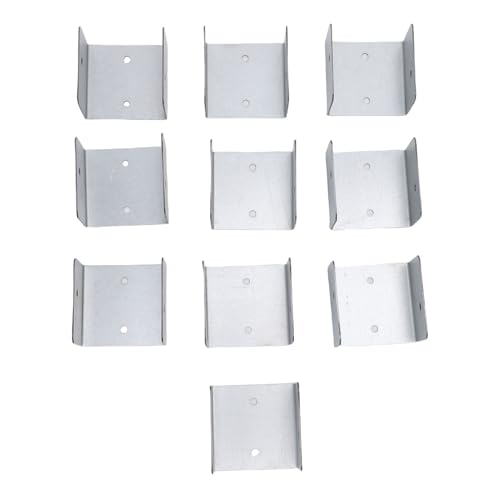 HUSHUI Sichere Zaunplattenklemmen, 10pcs U Form Verzinkter Stahl -Anti -Diebstahl -Befestigungselemente für Betonholzpfosten (50 mm) von HUSHUI