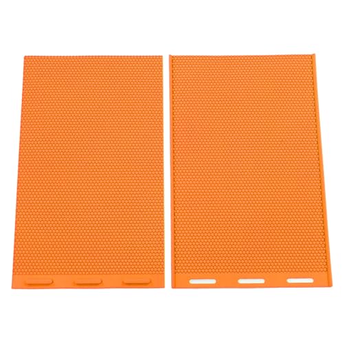 HUSHUI Silikonbienenwachs -Presseblätter, Großformat, Ideal für Mehrere Elemente - Bienenwachs -Grundblatt, Weich und Flexibel, Geeignet Zum Drücken von Mustern Geeignet (Orange) von HUSHUI
