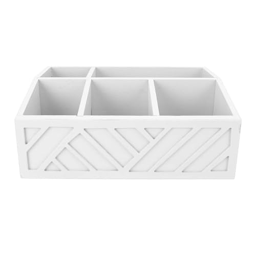 Hushui -Teebeutel Organizer, Multifunktional, Hölzerner Teebeutelhalter für Kaffeekapseln Pappbecher (Weiß) von HUSHUI
