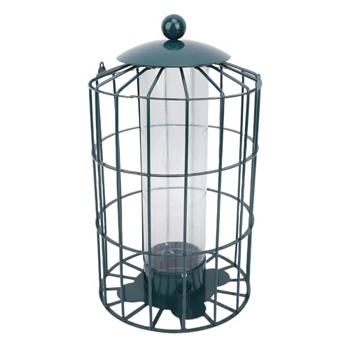 HUSHUI Vogelfutterspender, Eichhörnchensicheres Hängerohr mit Eisenkäfig, Kaufestes, Rostfreies 7,1 X 12,6 Zoll Großes Vogelfutterspender für Wildvögel Im Freien, Schützt das Futter HUSHUI Vogelfutterspender, Eichhörnchensicheres Hängerohr mit Eisenkäfig, Kaufestes, Rostfreies 7,1 X 12,6 Zoll Großes Vogelfutterspender für Wildvögel Im Freien, Schützt das Futter von HUSHUI