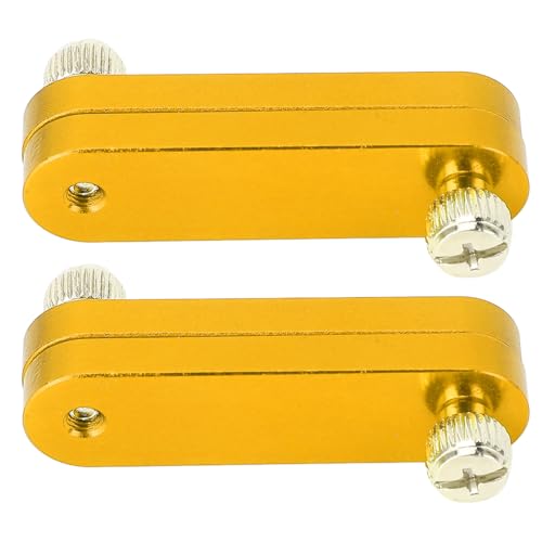Hushui 2PCs Lineal -Positionierungsblock, Aluminiumlegierung Adjutierable Lineal Positionierungsgrenze (Gold) von HUSHUI
