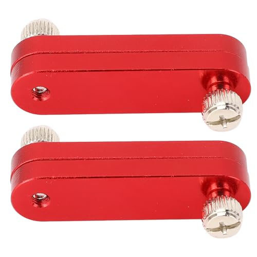 Hushui 2PCs Lineal -Positionierungsblock, Aluminiumlegierung Adjutierable Lineal Positionierungsgrenze (Rot) von HUSHUI