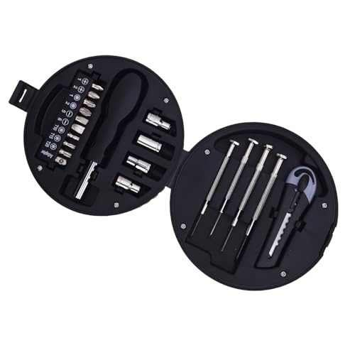 Reifenförmiges Hardware-Set, 20-teiliges Werkzeugset aus Karbonstahl mit Aufbewahrungsbox, Multifunktionales Reifenförmiges Werkzeug für Zuhause, Unverzichtbares Hardware-Set Reifenförmiges Hardware-Set, 20-teiliges Werkzeugset aus Karbonstahl mit Aufbewahrungsbox, Multifunktionales Reifenförmiges Werkzeug für Zuhause, Unverzichtbares Hardware-Set von HUSHUI