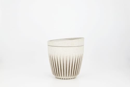 Huskee Cup & LID Natur | Wiederverwendbare Kaffee & Tee-Becher aus Kaffee-Schalen von HuskeeCup