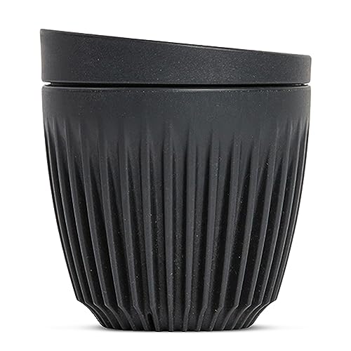 HUSKEE Kaffeetassen mit Deckel – wiederverwendbare Kaffeetasse mit einzigartigen Flossen für Espresso, Cappuccino, Americano, Mokka – isolierte und tragbare Latte-Tassen aus wiederverwendbaren von HUSKEE
