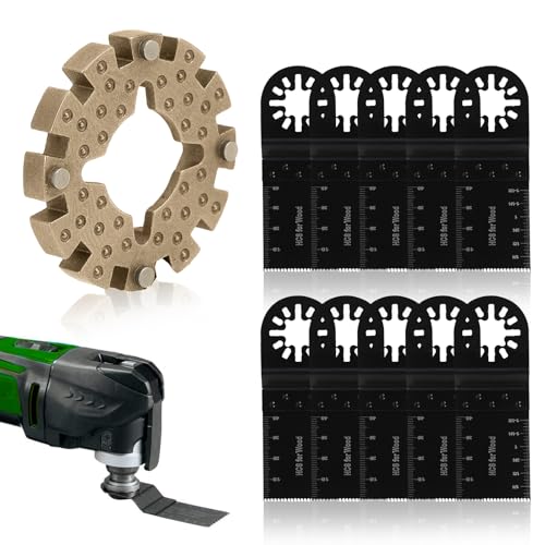 10Stk Multitool Sägeblätter, mit 1Stk adapter Sägeblatt Oszillierendes Zubehör Oszillierende Sägeblätter und Universal Adapter für Fein Multimaster Bosch Black and Decker von HUSOUE