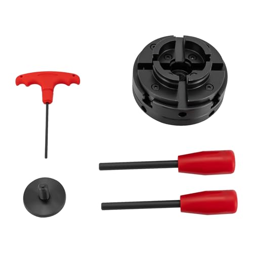 4-Backen-Futterset, Holz-Drehbank-Futter, Selbstzentrierendes Futterset Backenfutter M33/M18 Konverter, für Die Allgemeine Drehmaschine und Maschinenzubehör (M33*3.5mm) von HUSPOO