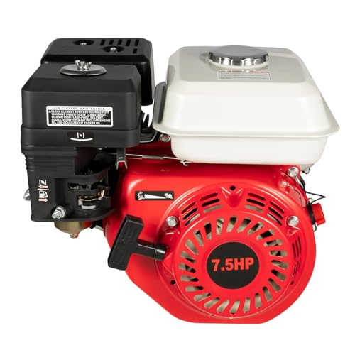 HUSPOO 4-Takt 7,5 PS Benzinmotor, Einzylinder Engine Gokart Motor, 215 CC Benzin Motor OHV Motor Kartmotor Go-Kart Motor für Landwirtschaftliche Geräte Hausstromversorgung von HUSPOO