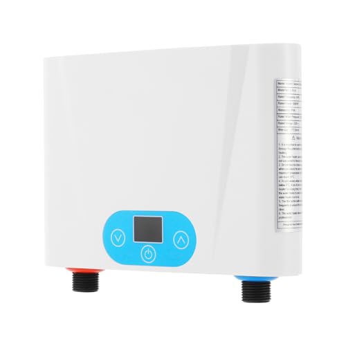 HUSPOO 5.5KW Untertisch Druckfest Wasserdicht Elektrisch, 220V Elektrischer Klein Durchlauferhitzer, Mini Küche Bad Untertisch Warmwasser Gerät, Hängespeicher für Küchen, Toiletten, Bäder, Wohnwagen von HUSPOO