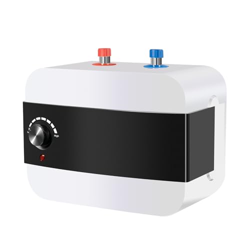 HUSPOO 6L Warmwasserspeicher 1500W Untertischboiler Küche Druckfest Wasserboiler Kleinspeicher Durchlauferhitzer Obertischboiler für Küchen, Badezimmer, Hotels und Restaurants von HUSPOO