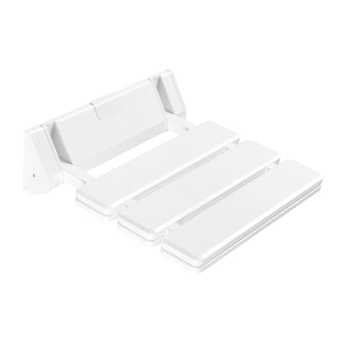 HUSPOO Duschklappsitz Wandmontage, Duschsitz Klappbar Wandmontage Belastbar bis 130kg, In die Badewanne passen, Badhocker Hocker Duschstuhl für Senioren und Behinderte, Weiß von HUSPOO
